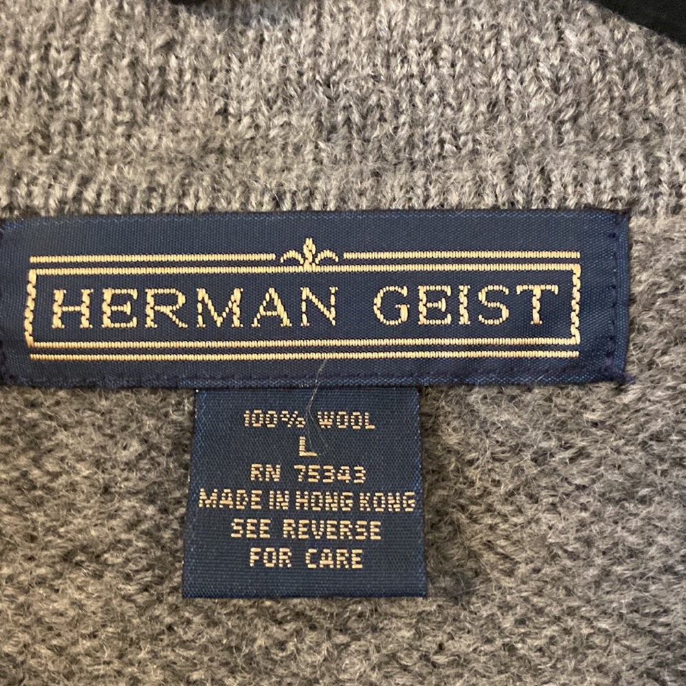 HERMAN & GEIST 100% wool Sweater size L excellent condition length 30/31” - Picture 2 of 12